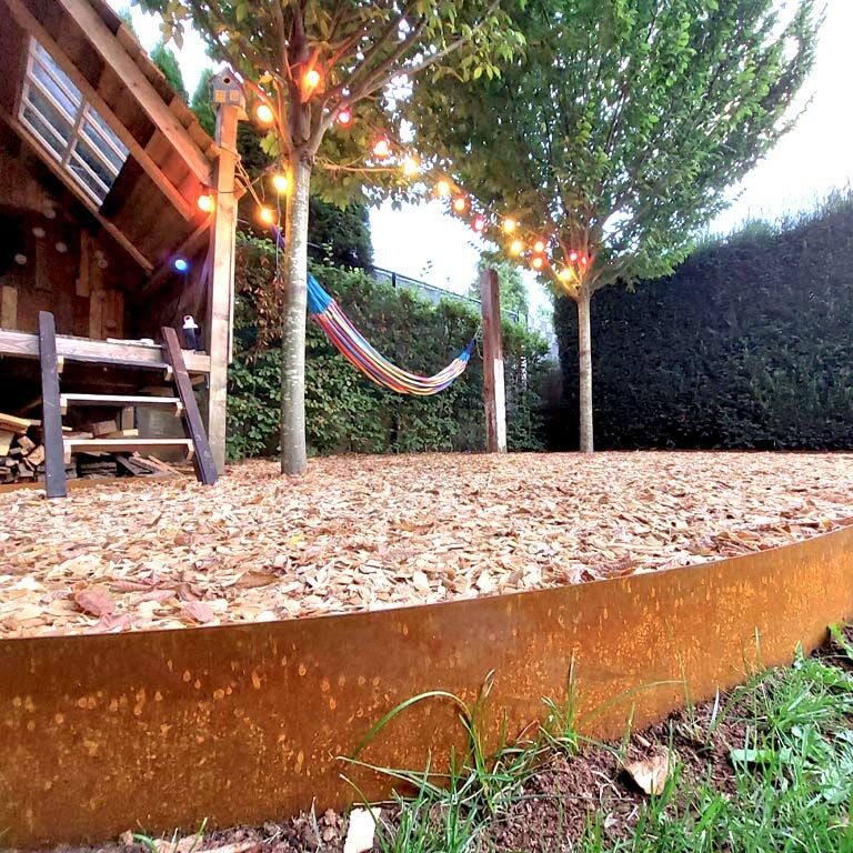 Trávnikové obruby z cortenovej ocele rovné 25 cm (dĺžka 150 cm)