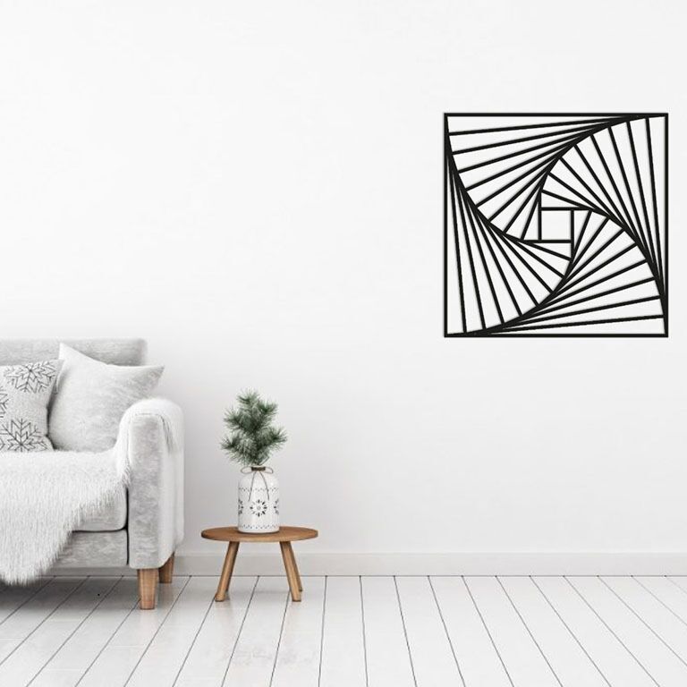 Kovová nástenná dekorácie Geometrické tvary 3.0