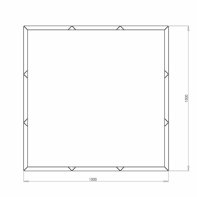 Kvetináč z cortenovej ocele Miami xxl 150 x 150 cm
