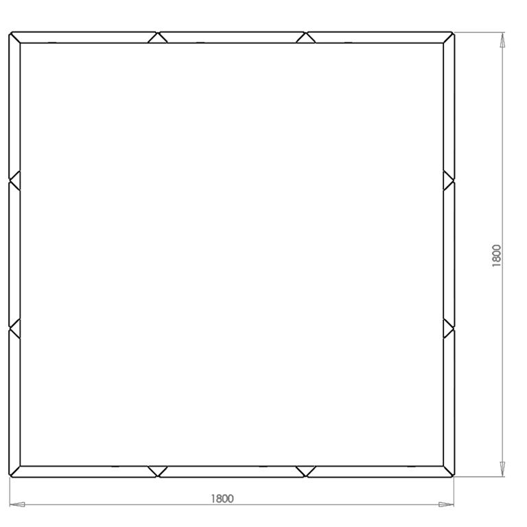 Kvetináč z cortenovej ocele Miami xxl 180 x 180 cm
