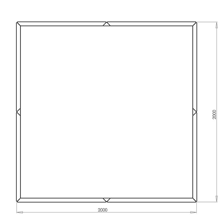 Práškom lakovaný oceľový kvetináč Miami xxl 200 x 200 cm