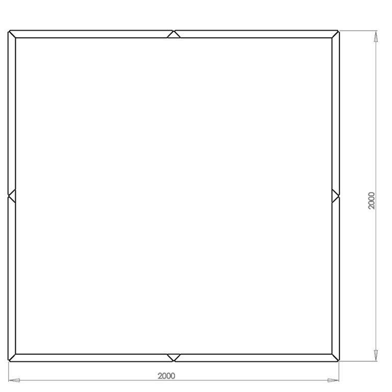 Kvetináč z cortenovej ocele Miami xxl 200 x 200 cm