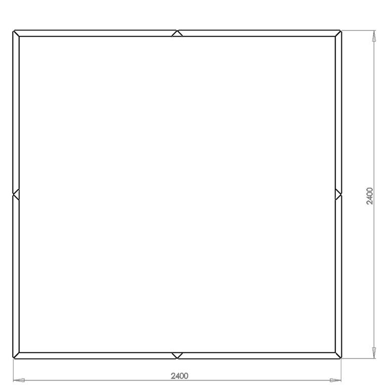 Kvetináč z cortenovej ocele Miami xxl 240 x 240 cm