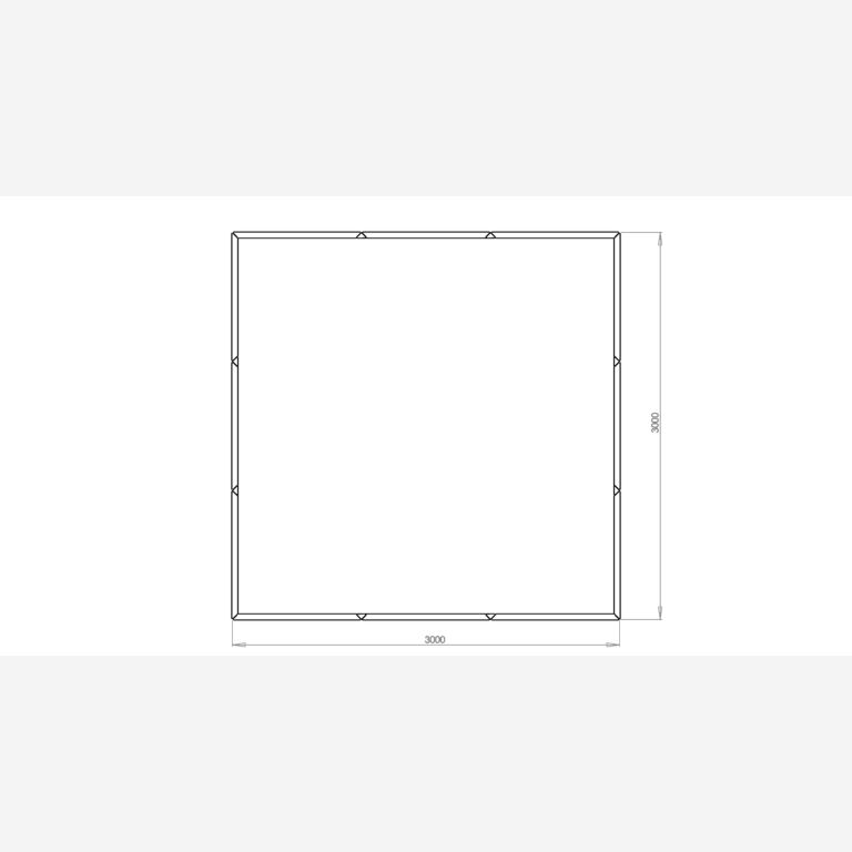 Kvetináč z cortenovej ocele Miami xxl 300 x 300 cm