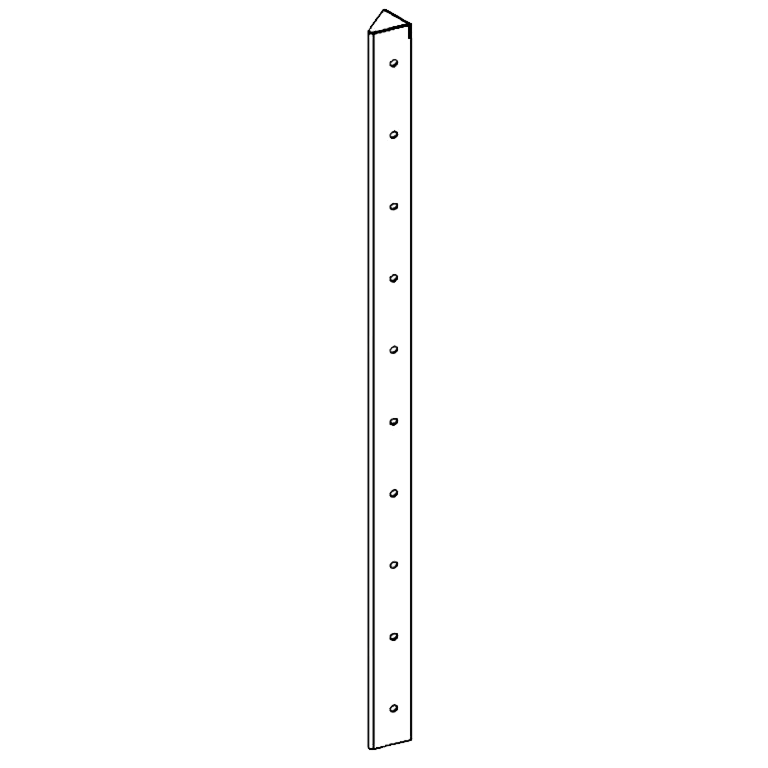 Rohový diel cortenová oceľ 45° 100 cm