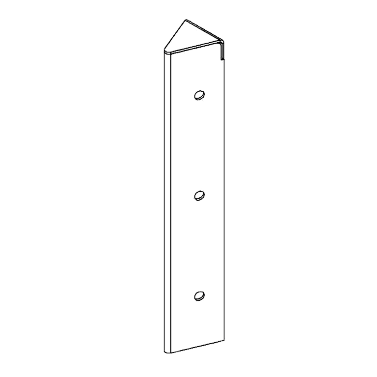 Rohový diel cortenová oceľ 45° 30 cm