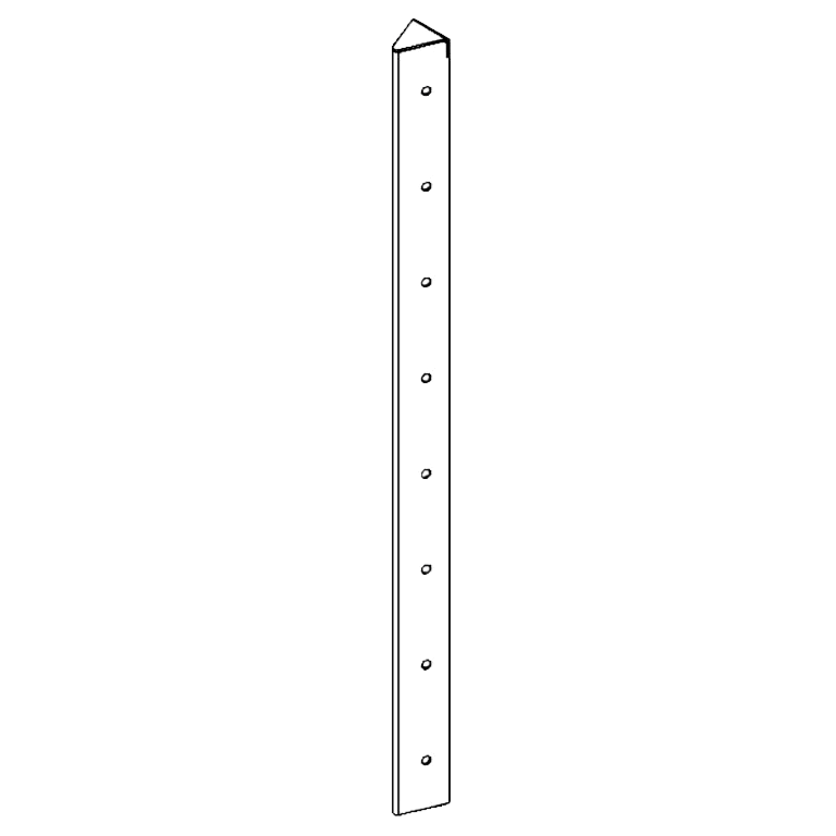 Rohový diel cortenová oceľ 45° 80 cm