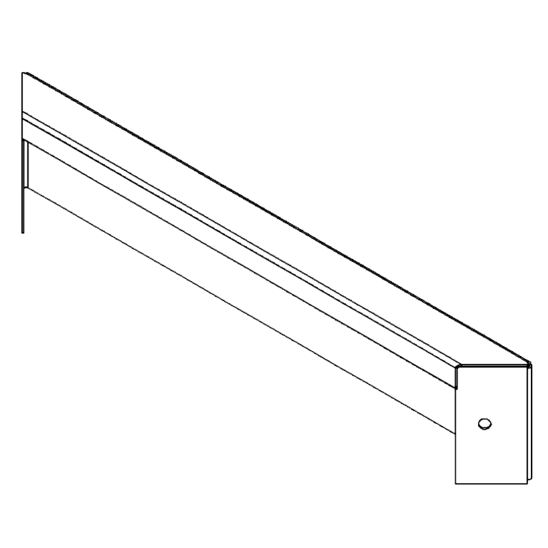 Práškom lakovaný oceľový panel 10 x 50 cm