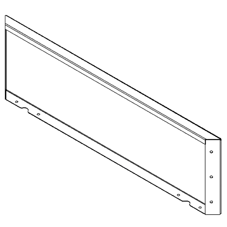 Práškom lakovaný oceľový panel 30 x 100 cm