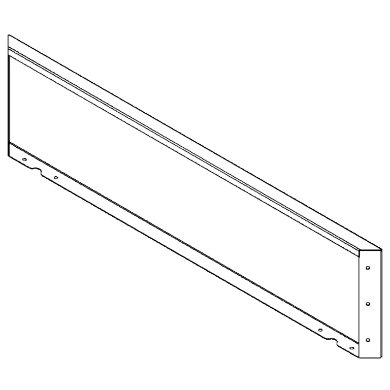 Práškom lakovaný oceľový panel 30 x 120 cm