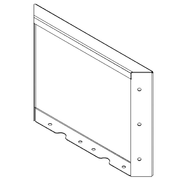 Práškom lakovaný oceľový panel 30 x 40 cm