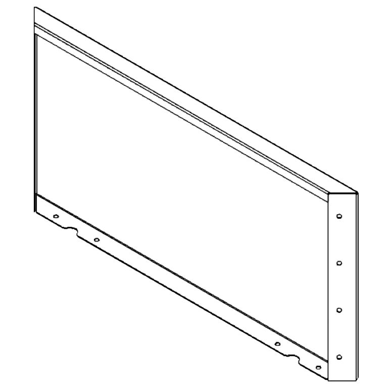 Práškom lakovaný oceľový panel 40 x 80 cm