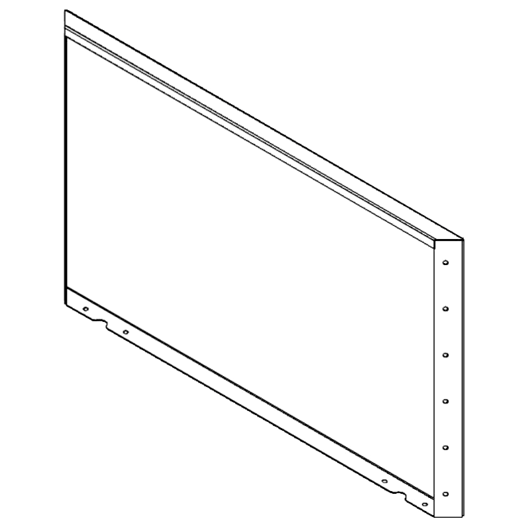 Práškom lakovaný oceľový panel 60 x 100 cm
