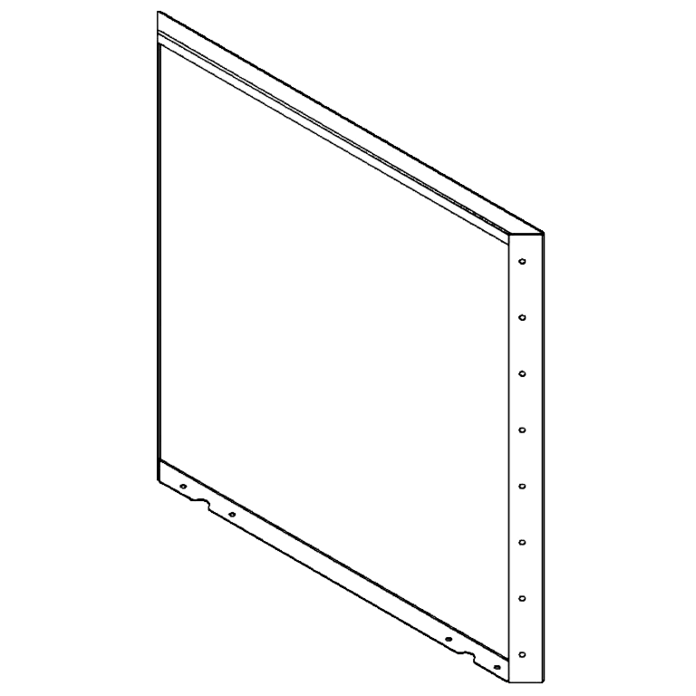 Práškom lakovaný oceľový panel 80 x 80 cm