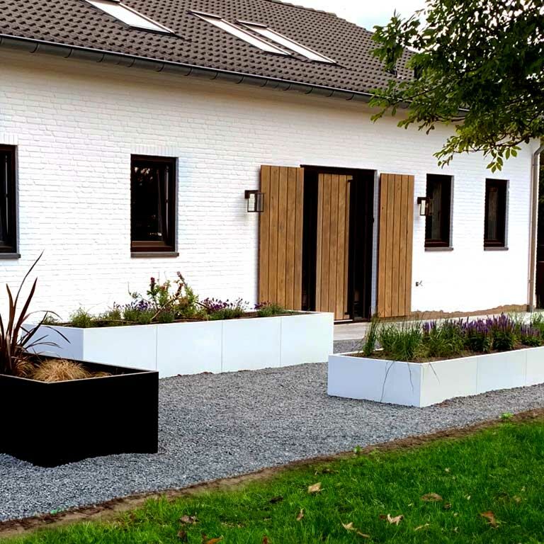 Práškom lakovaný oceľový kvetináč Texas xxl 480 x 120 cm