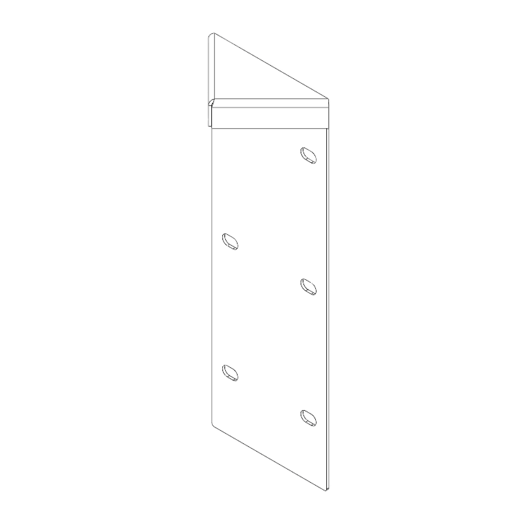 Rohový diel cortenová oceľ 180° 30 cm