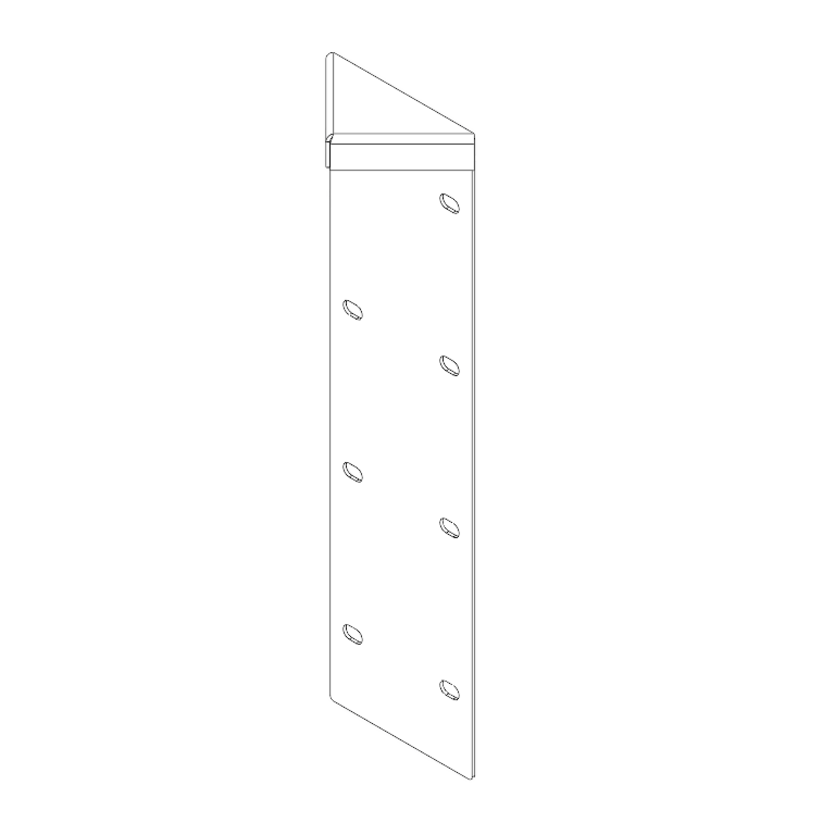 Rohový diel cortenová oceľ 180° 40 cm