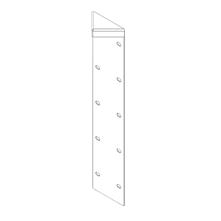 Rohový diel práškovo lakovaná oceľ 180° 50 cm