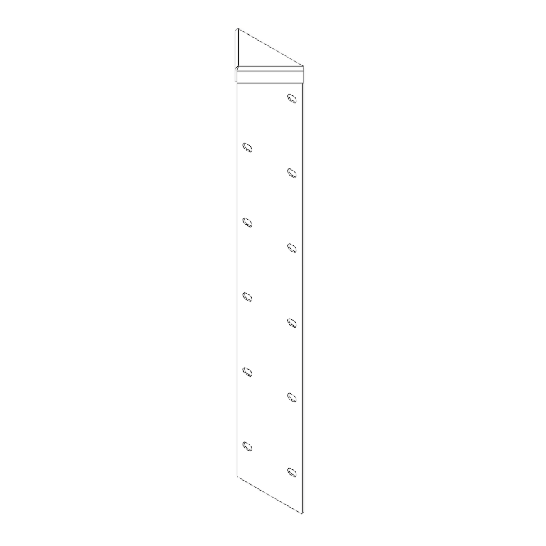 Rohový diel cortenová oceľ 180° 60 cm