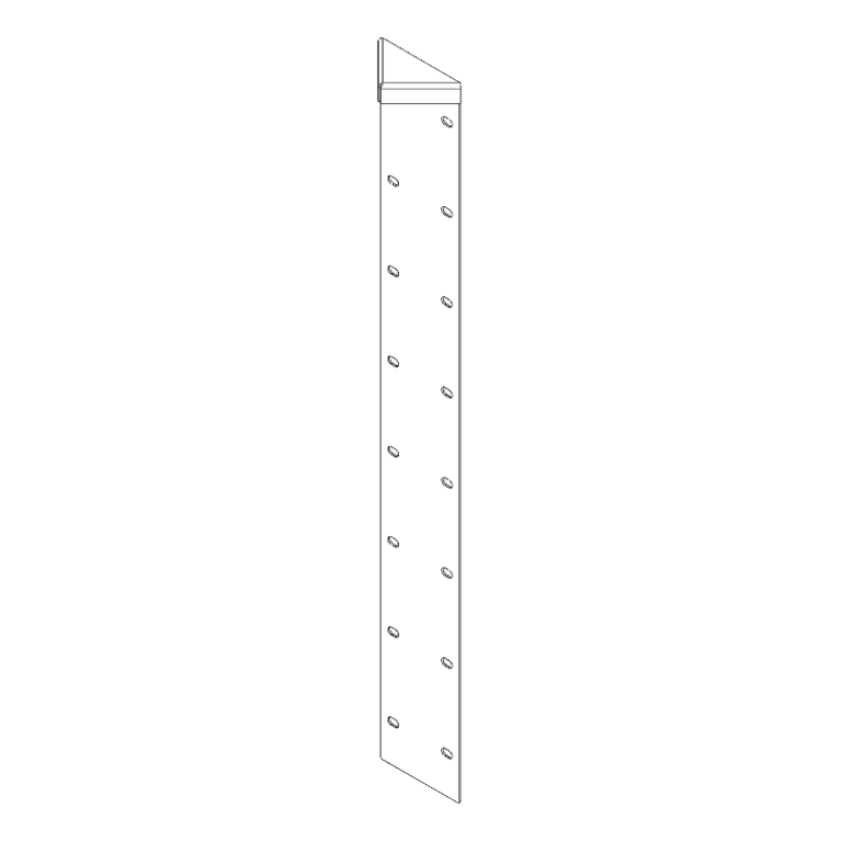 Rohový diel práškovo lakovaná oceľ 180° 80 cm