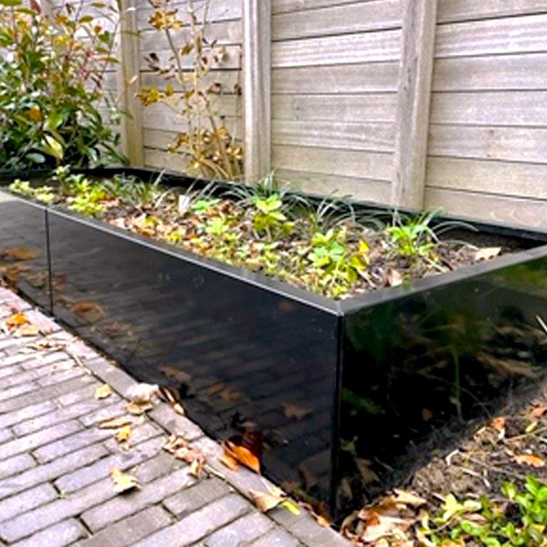 Práškom lakovaný oceľový kvetináč Texas xxl 480 x 80 cm