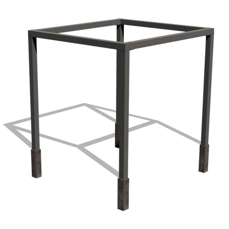 Práškom lakovaná oceľová pergola usporiadanie štvorcový 274 x 250 cm