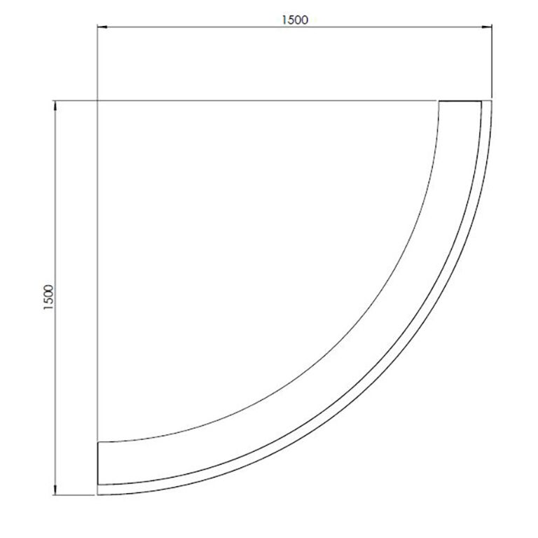 Oporná stena z cortenovej ocele vonkajšie zakrivenie 150 x 150 cm (výška 60 cm)