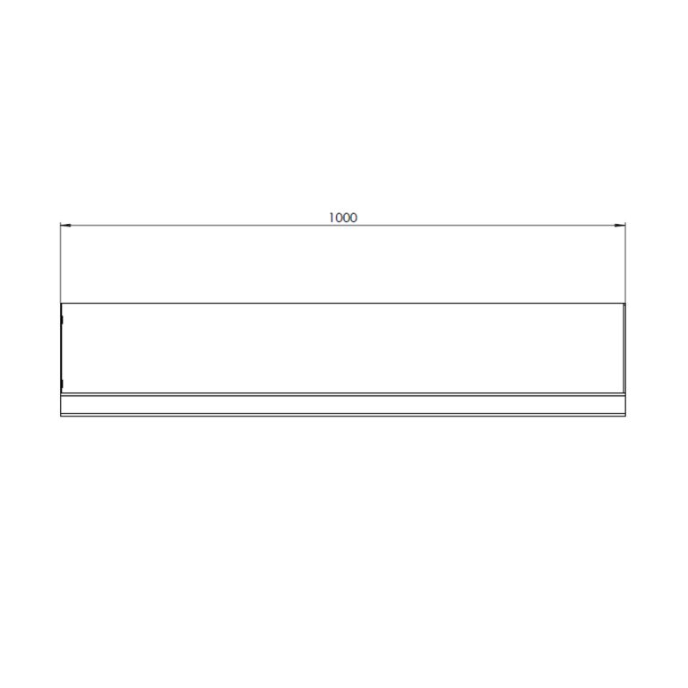 Oporná stena z cortenovej ocele rovné 100 cm (výška 40 cm)