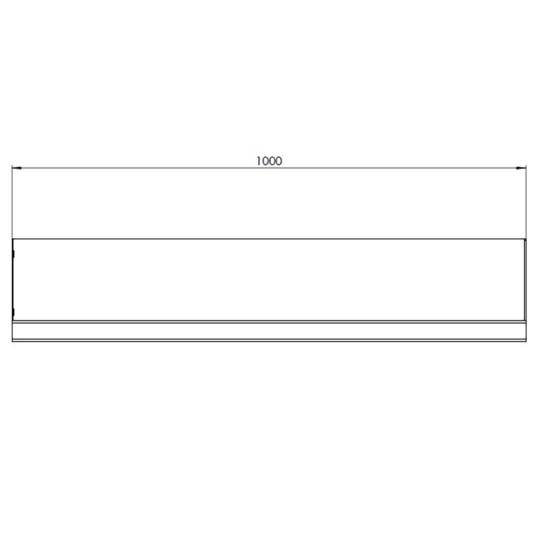 Práškom lakovaná oceľová oporná stena rovné 100 cm (výška 60 cm)