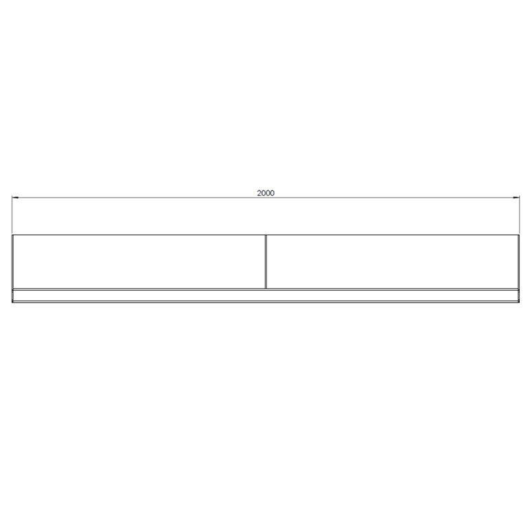 Oporná stena z cortenovej ocele rovné 200 cm (výška 30 cm)