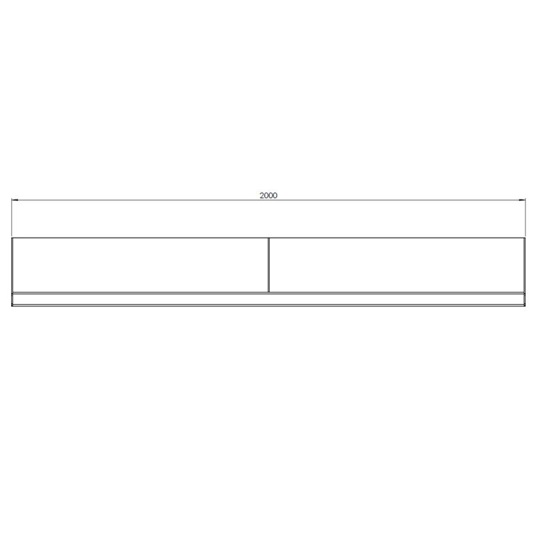 Práškom lakovaná oceľová oporná stena rovné 200 cm (výška 60 cm)
