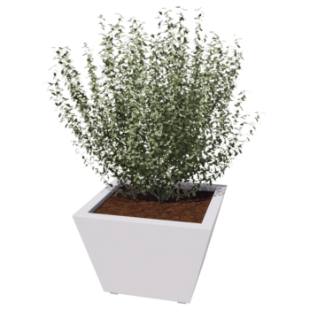 Oceľový kvetináč - Cone - 60 x 60 x 41,5 cm - Zvarený - Iná farba RAL - So spodnou doskou