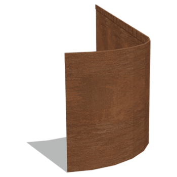 Trávnikové obruby z cortenovej ocele sploštené FLEX 35 cm (dĺžka 150 cm)