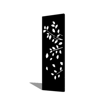 Práškom lakovaný oceľový panel strom časť 1 60 x 6 x 190 cm