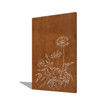 Panel z cortenovej ocele nevädza 120 x 6 x 190 cm