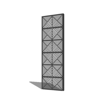 Práškom lakovaný oceľový panel čiary kompozícia 1 60 x 6 x 190 cm