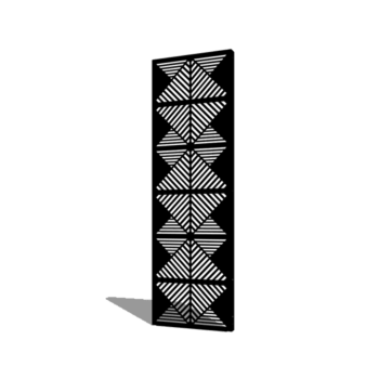 Práškom lakovaný oceľový panel čiary kompozícia 2 60 x 6 x 190 cm
