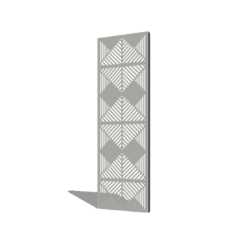 Práškom lakovaný oceľový panel čiary kompozícia 3 60 x 6 x 190 cm