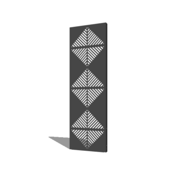 Práškom lakovaný oceľový panel čiary kompozícia 4 60 x 6 x 190 cm