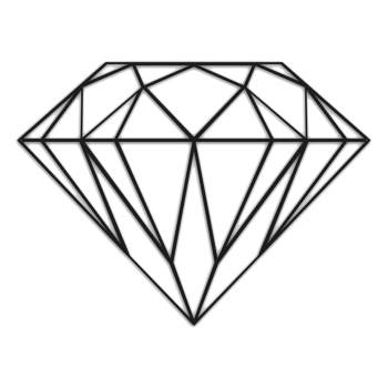 Kovová nástenná dekorácie Diamant *OP=OP