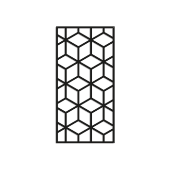 Oceľová nástenná dekorácia - Geometrický 2.0 Large - 100 x 50 cm