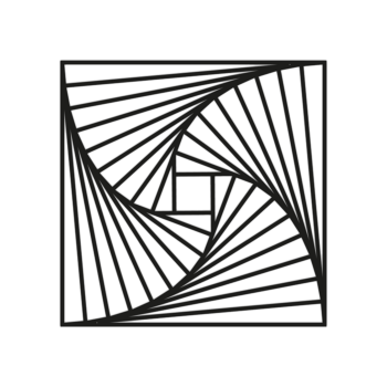 Oceľová nástenná dekorácia - Geometrický 3.0 Small - 30 x 30 cm