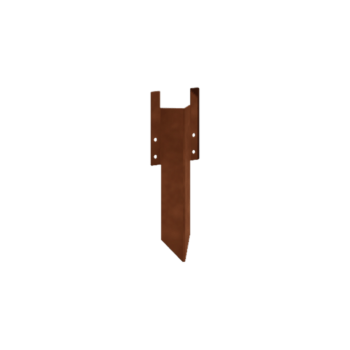 Nosný kolík krátky cortenová oceľ 12 - 15 cm