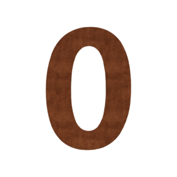 Domové číslo z cortenovej ocele 0 - 30 cm