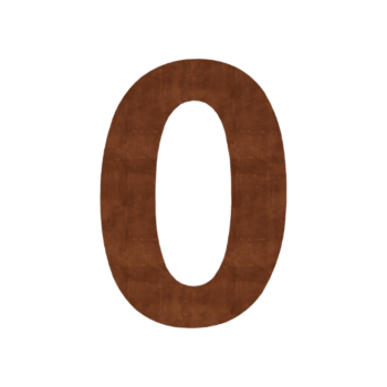 Domové číslo z cortenovej ocele 0 - 50 cm