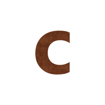 Domové číslo z cortenovej ocele c - 10 cm