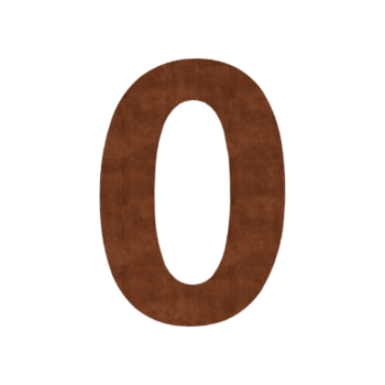 Domové číslo cortenová oceľ (doska) 0 - 15 cm
