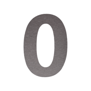 Číslo domu z nehrdzavejúcej ocele 0 - 55,4 x 80 cm - Geborsteld