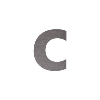 Domové číslo z nehrdzavejúcej ocele c - 10 cm