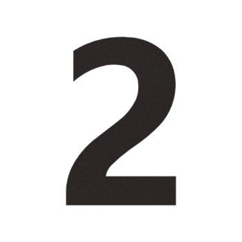 Číslo domu z nehrdzavejúcej ocele 2 - 52,3 x 80 cm - RAL9005 jemná štruktúra (čierny)